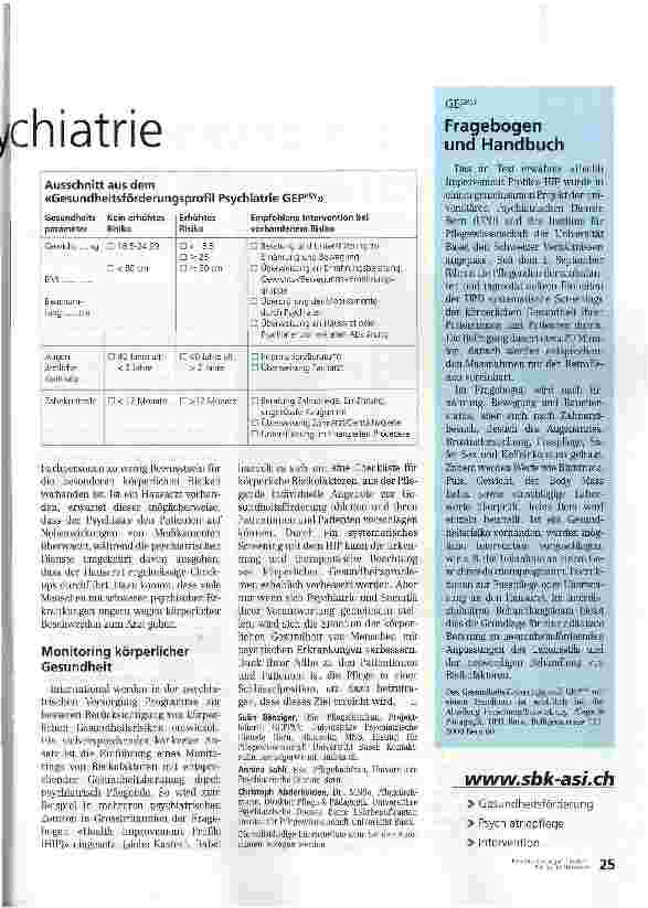 Vorschauseite 2: Körperlich krank in der Psychiatrie