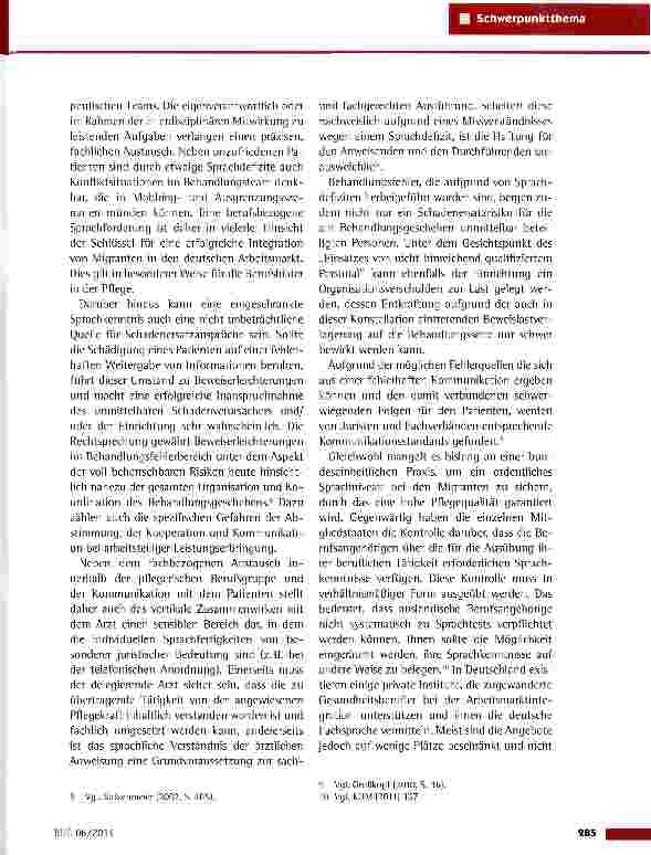 Vorschauseite 4: Die Mobilität von Pflegepersonal innerhalb der Europäischen Union