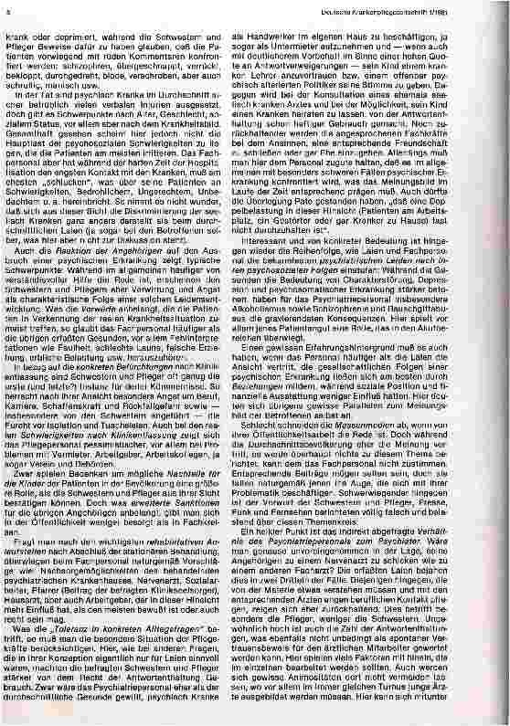 Vorschauseite 2: Die gesellschaftliche Stellung des psychisch Kranken aus der Sicht des Pflegepersonals