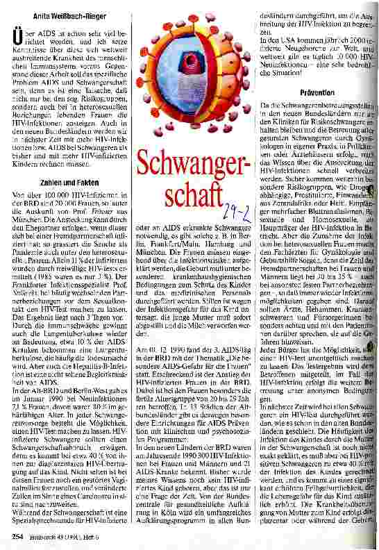 Vorschauseite 1: Schwangerschaft und AIDS