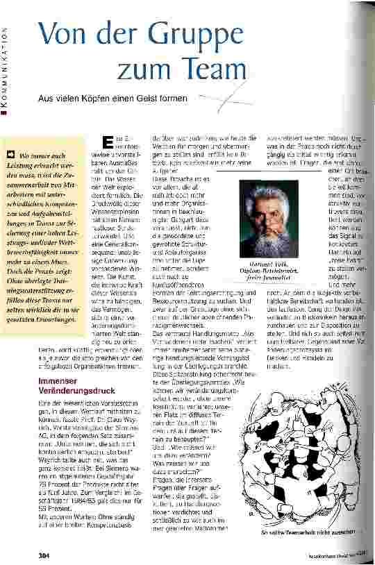 Vorschauseite 1: Von der Gruppe zum Team Aus vielen Köpfen einen Geist formen