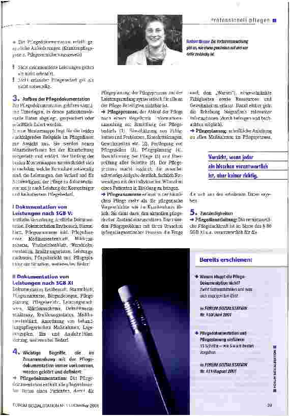 Vorschauseite 2: Pflegedokumentation - Vorgehen vereinbaren