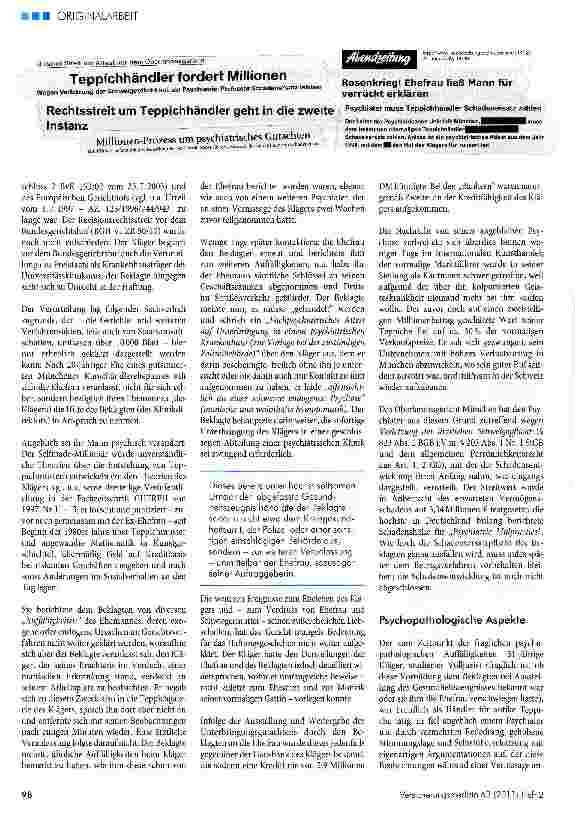 Vorschauseite 2: Schweigepflichtsverletzung durch Weitergabe psychiatrischer Atteste