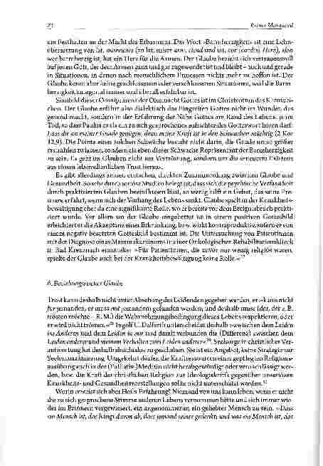 Vorschauseite 6: Wir, sind wir von einem gewissen Gradeunsinniger Schmerzen an noch wir? « Schmerz, Leiden und Sinndeutung als theologische Aufgabe der Palliativmedizin