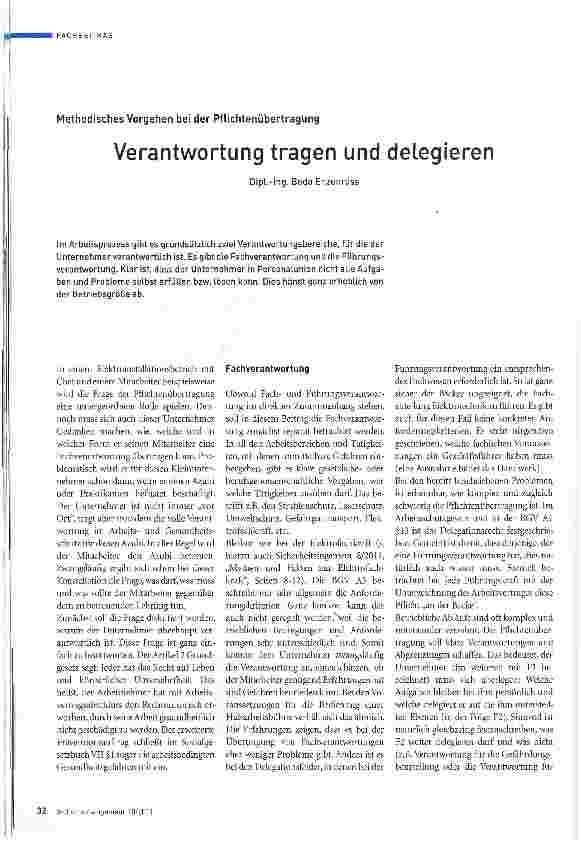 Vorschauseite 1: Verantwortung tragen und delegieren