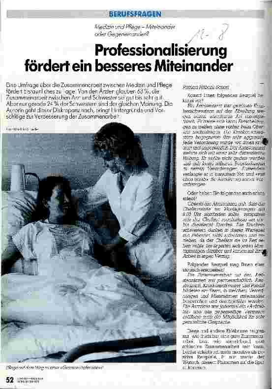 Vorschauseite 1: Professionalisierung fördert ein besseres Miteinander