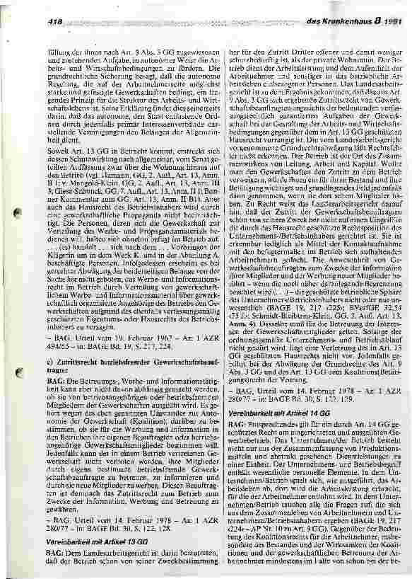 Vorschauseite 4: Das kirchliche Krankenhaus in der höchstrichterlichen Rechtsprechung (IV)
