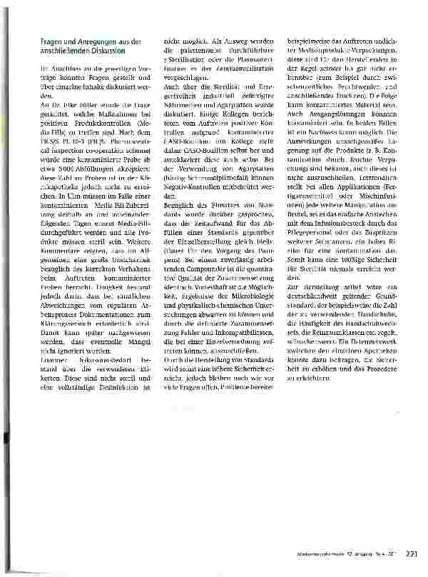 Vorschauseite 6: Qualitätssicherung in der Sterilherstellung