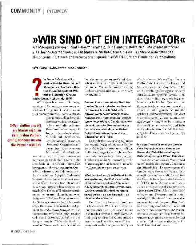 Vorschauseite 1: »WIR SIND OFT EIN INTEGRATOR«