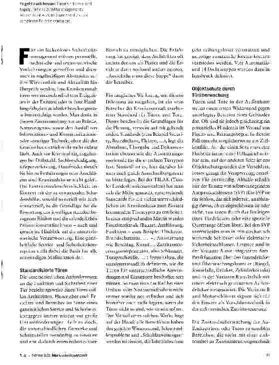 Vorschauseite 2: ZUTRiTTSMANAGEMENTOffen und dennoch sicher