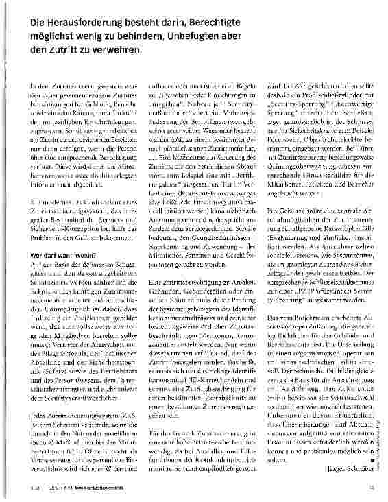 Vorschauseite 4: ZUTRiTTSMANAGEMENTOffen und dennoch sicher