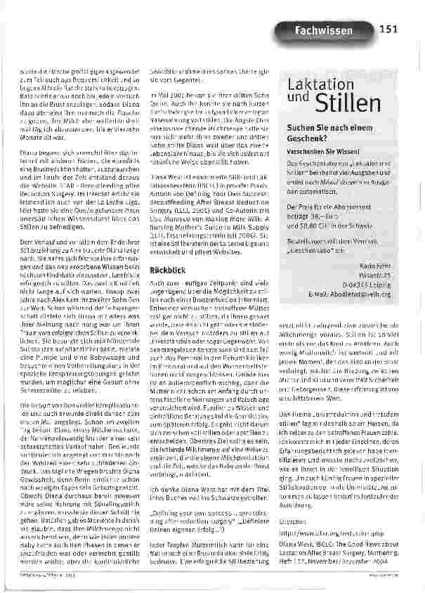 Vorschauseite 4: Brustreduktion und trotzdem Stillen?!