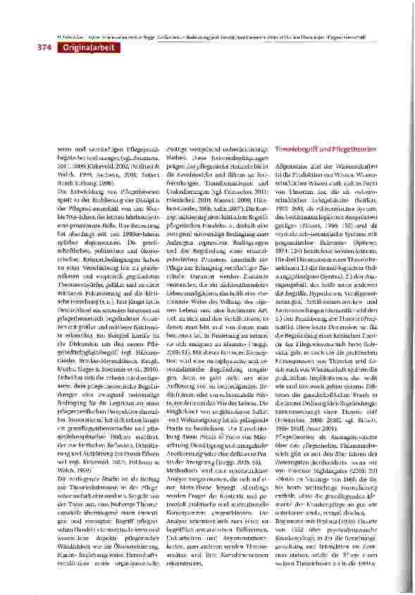 Vorschauseite 2: «Vom Interesse an vernünftigen Zuständen...» Bedeutung und konstitutive Elementeeiner kritischen Theorie der Pflegewissenschaft