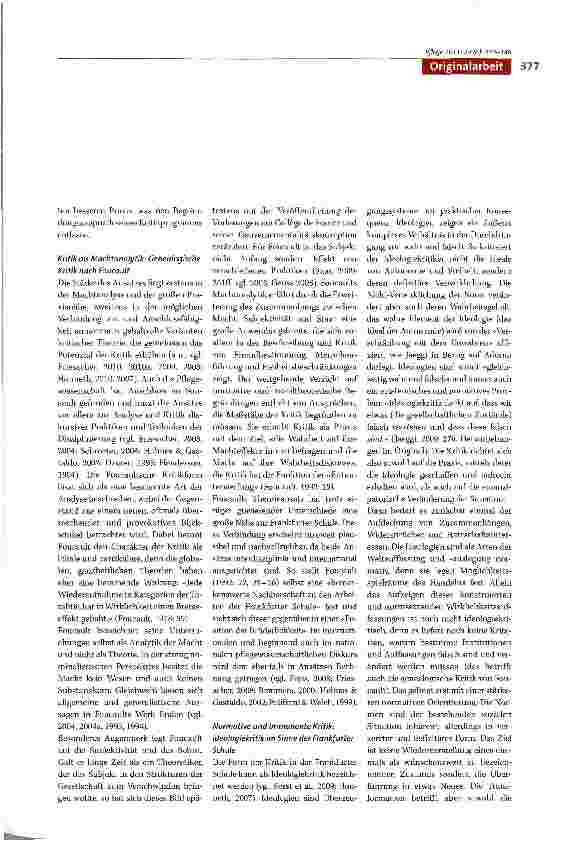 Vorschauseite 5: «Vom Interesse an vernünftigen Zuständen...» Bedeutung und konstitutive Elementeeiner kritischen Theorie der Pflegewissenschaft
