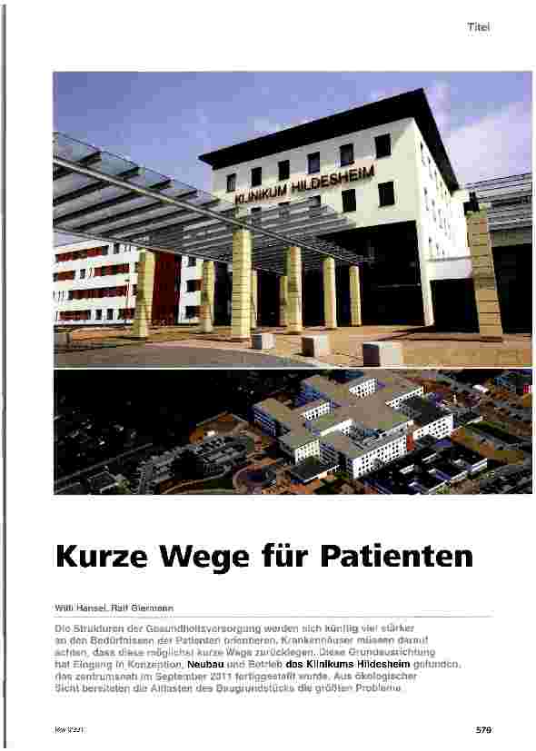 Vorschauseite 1: Kurze Wege für Patienten