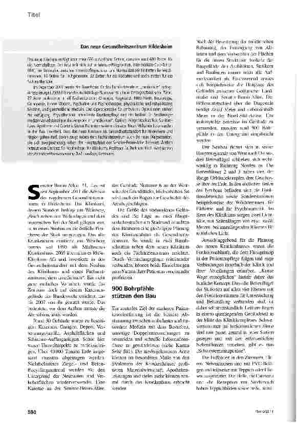 Vorschauseite 2: Kurze Wege für Patienten