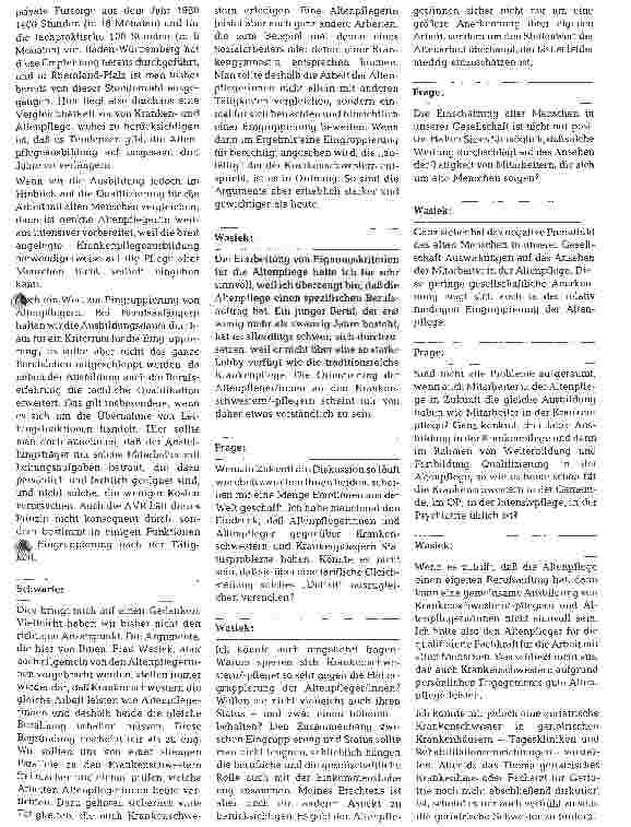 Vorschauseite 2: Zum Berufsstatus der Altenpflege