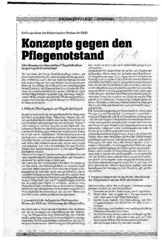 Vorschauseite 1: Konzepte gegen den Pflegenotstand