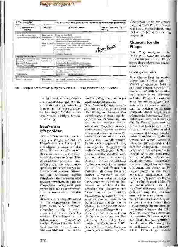 Vorschauseite 2: DRGs - Aufgaben und Chancen für die Pflege anhand von Standardpflegeplänen 2. Teil