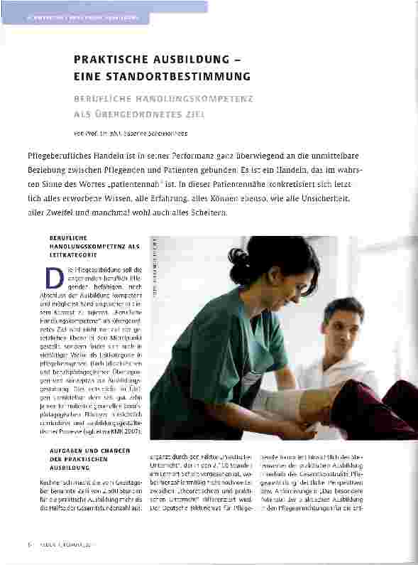 Vorschauseite 1: PRAKTISCHE AUSBILDUNG -EINE STANDORTBESTIMMUNGALS ÜBERGEORDNETES ZIEL