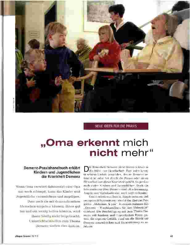 Vorschauseite 1: „Oma erkennt mich nicht mehr
