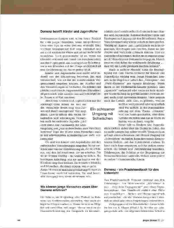 Vorschauseite 2: „Oma erkennt mich nicht mehr