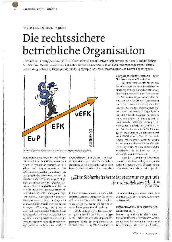 Vorschauseite 1: Die rechtssichere betriebliche Organisation