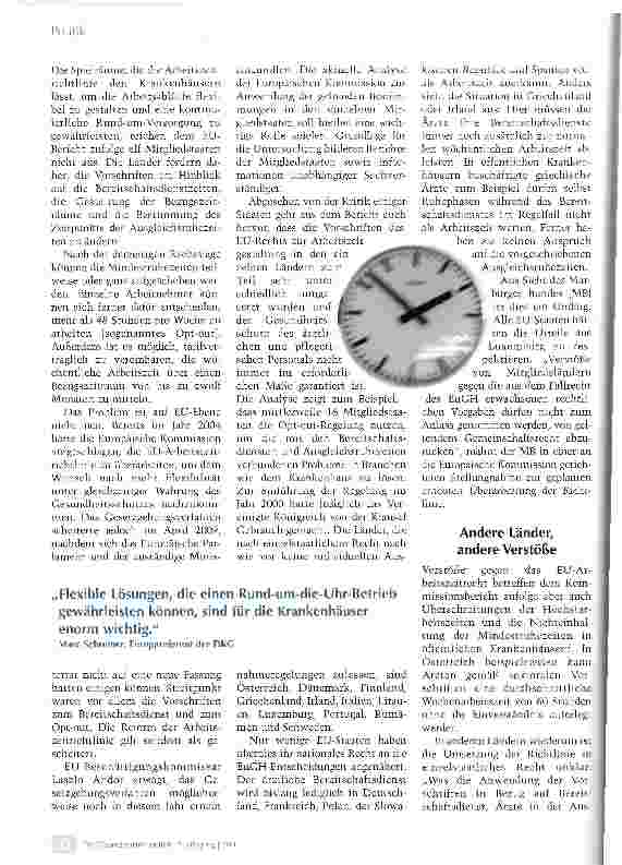 Vorschauseite 2: EU-Arbeitszeitrichtlinie: Opt-out-Regelung ist beliebt