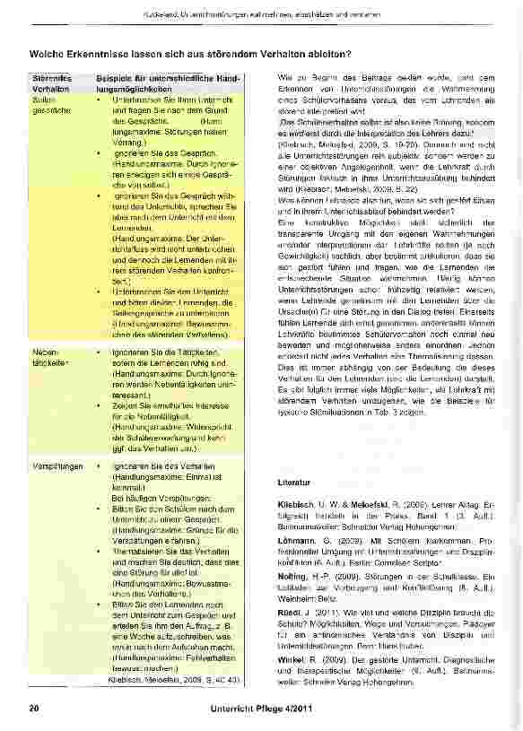 Vorschauseite 5: Unterrichtsstörungen wahrnehmen, ein schätzen und verstehen