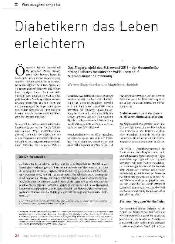Vorschauseite 1: Diabetikern das Leben erleichtern