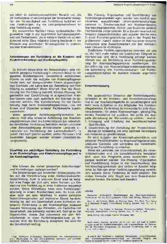 Vorschauseite 3: Fortbildungsprobleme in der Krankenpflege