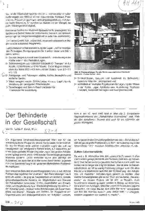 Vorschauseite 1: Der Behinderte in der Gesellschaft