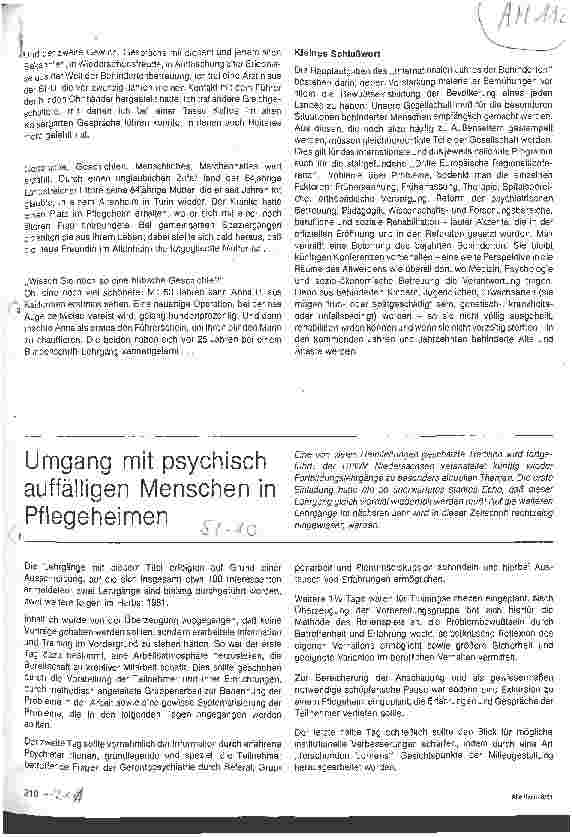 Vorschauseite 3: Der Behinderte in der Gesellschaft