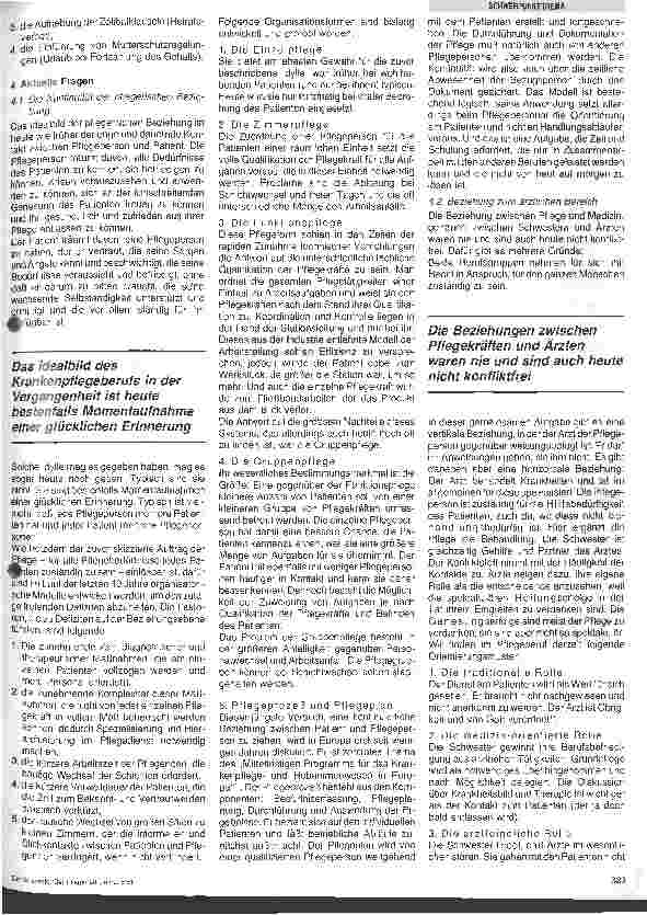 Vorschauseite 4: Das Selbstverständis im Krankenpflegeberuf Tradition und Wandel