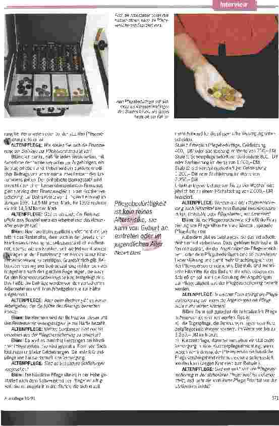 Vorschauseite 2: Blüms Plädoyer für mehr Solidarität