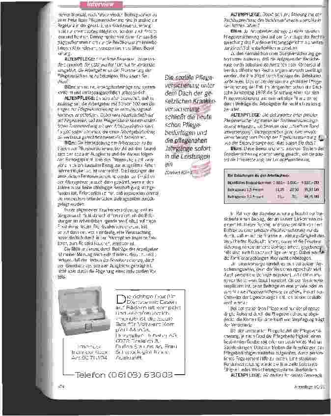 Vorschauseite 5: Blüms Plädoyer für mehr Solidarität