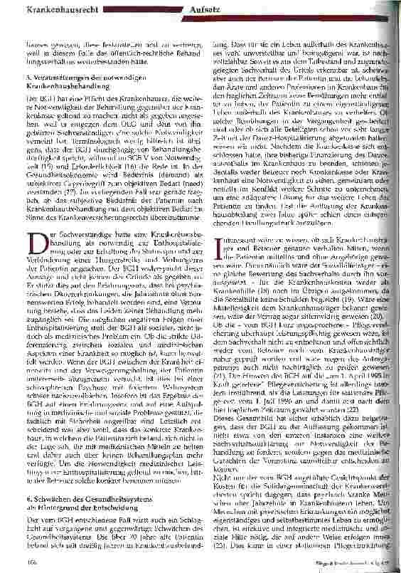 Vorschauseite 3: Privatrechtlicher Krankenhausvertrag bei sozialversicherungsrechtlich nicht erforderlicher Behandlung