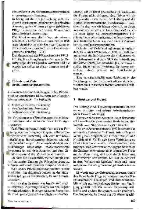Vorschauseite 2: Der Beitrag eines Forschungszentrums zur Entwicklung von Forschungsbewußtsein und Forschungskompetenz in der Krankenpflege