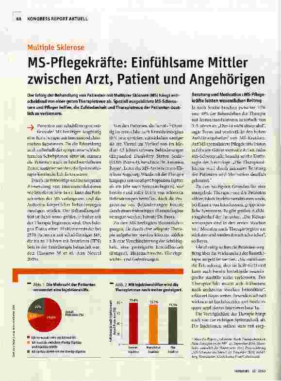 Vorschauseite 1: Multiple SkleroseMS-Pflegekräfte: Einfühlsame Mittler zwischen Arzt, Patient und Angehörigen