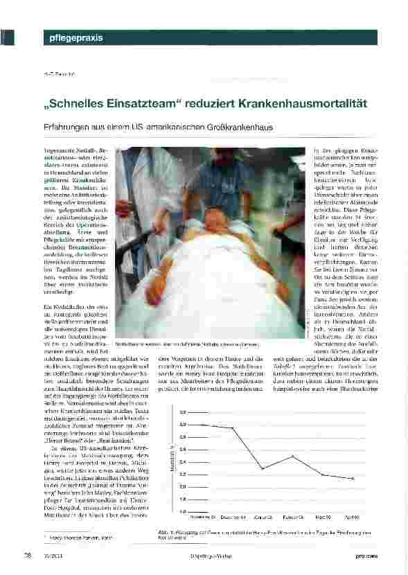 Vorschauseite 1: „Schnelles Einsatzteam reduziert Krankenhausmortalität