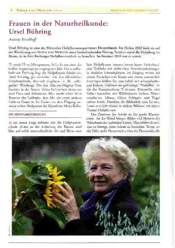 Vorschauseite 1: Frauen in der Naturheilkunde: Ursel Bühring