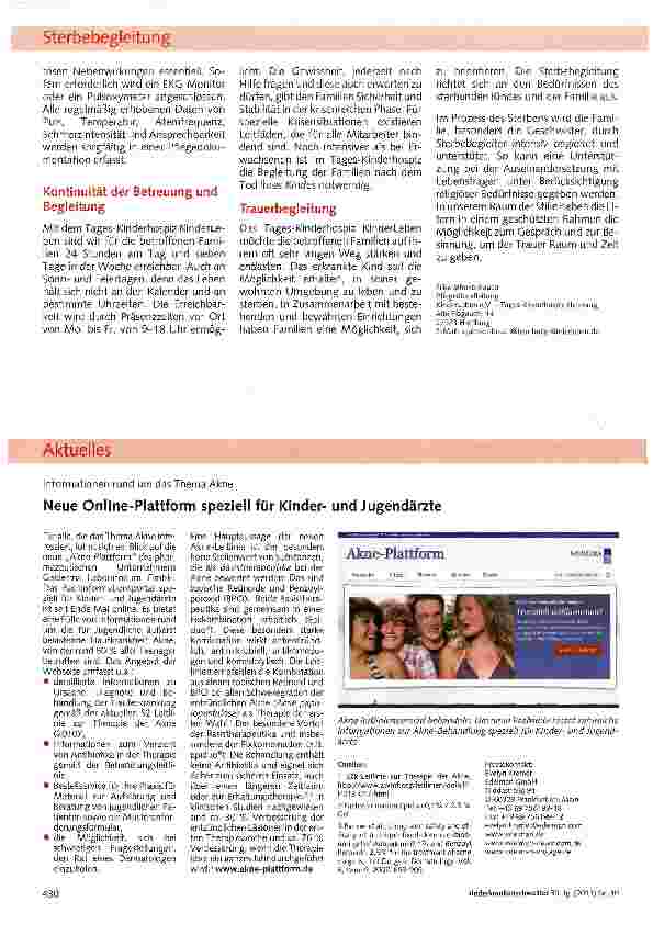 Vorschauseite 3: Deutschlands erstes Tages-Kinderhospiz