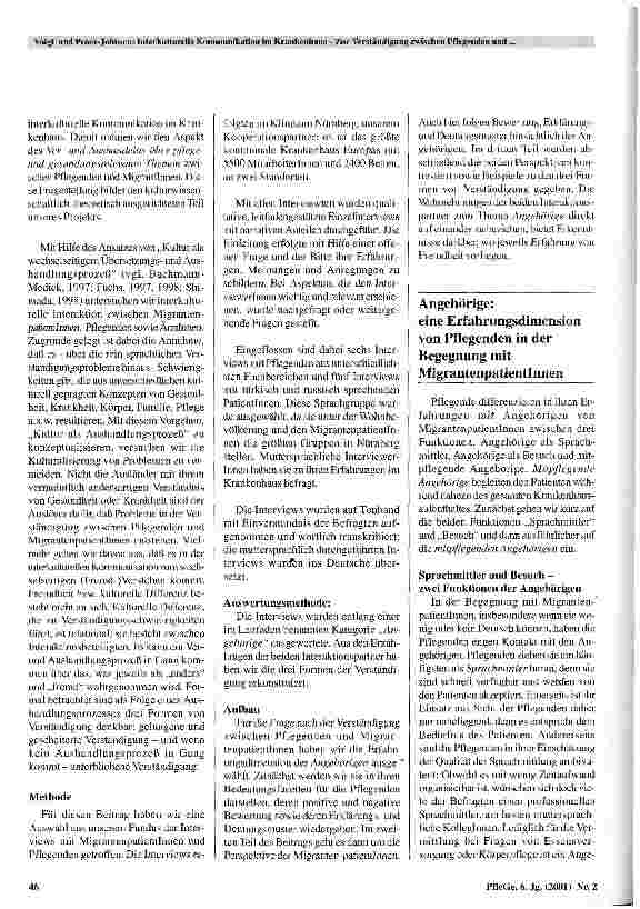 Vorschauseite 2: Interkulturelle Kommunikation im Krankenhaus - Zur Verständigung zwischen Pflegenden und MigrantenpatientenInnen am Beispiel von Angehörigen