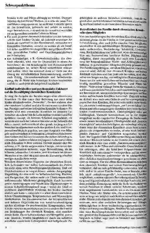 Vorschauseite 3: Chronische Krankheit Sichtweise und Handlungsansatz der Sozialarbeit im Krankenhaus