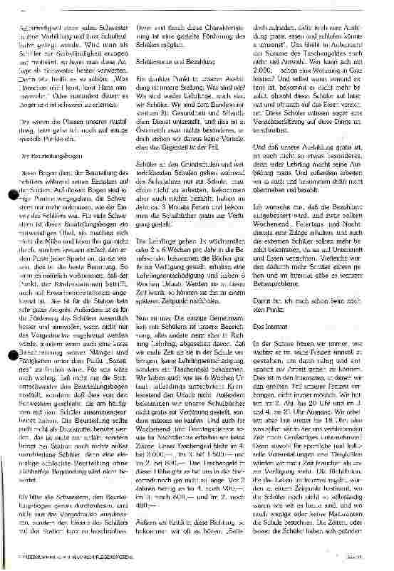 Vorschauseite 2: Wie erleben wir die Krankenpflegeausbildung - was würden wir uns wünschen?
