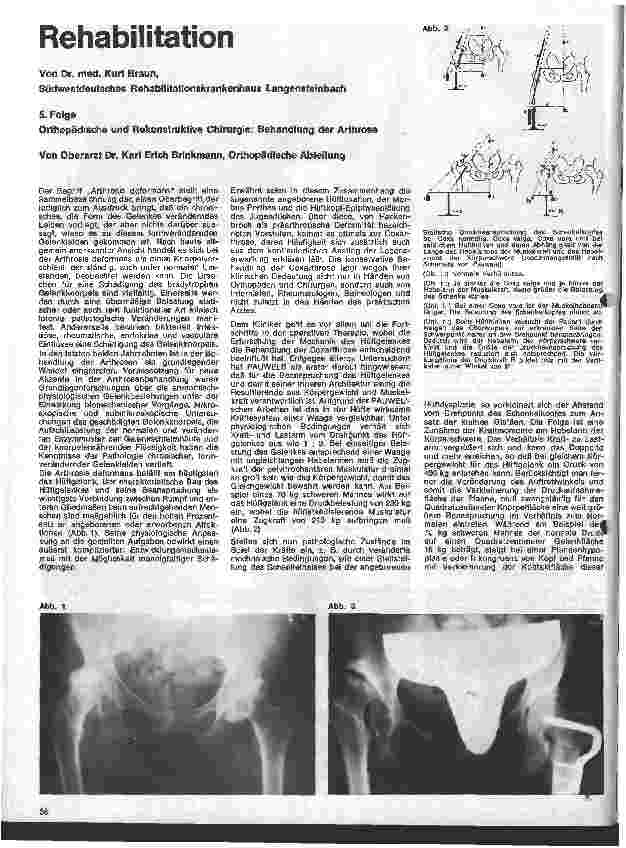 Vorschauseite 1: Rehabilitation 5. Folge: Orthopädische und Rekonstruktive Chirurgie: