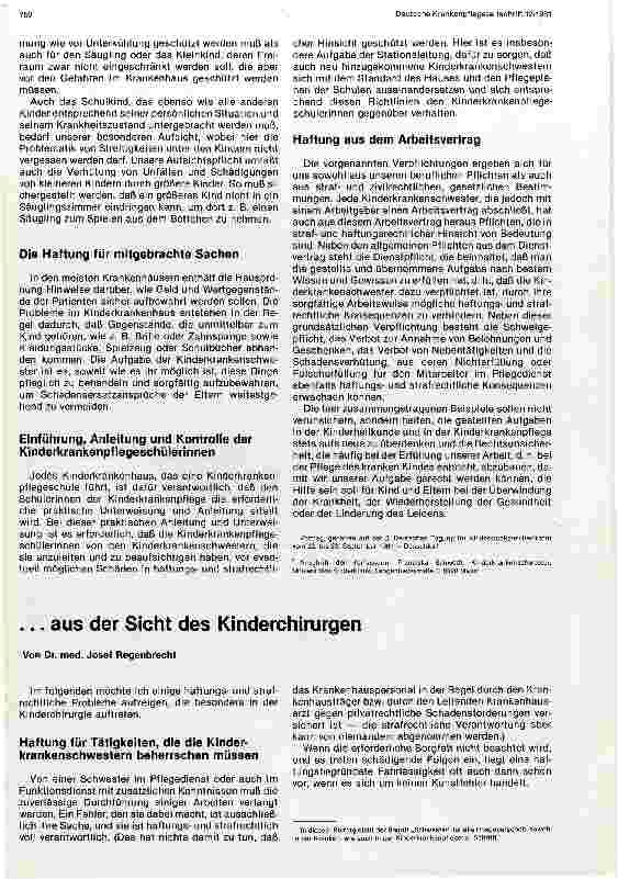 Vorschauseite 2: Haftungsrechtliche und strafrechtliche Fragen in der Kinderkrankenpflege