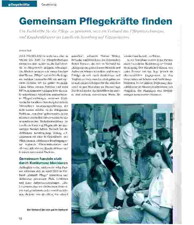 Vorschauseite 1: Gemeinsam Pflegekräfte finden