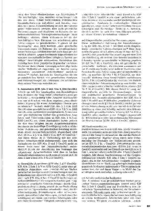 Vorschauseite 6: Gendiagnostik im Öffentlichen DienstTeil 2: Gendiagnostikgesetz und Mitbestimmung