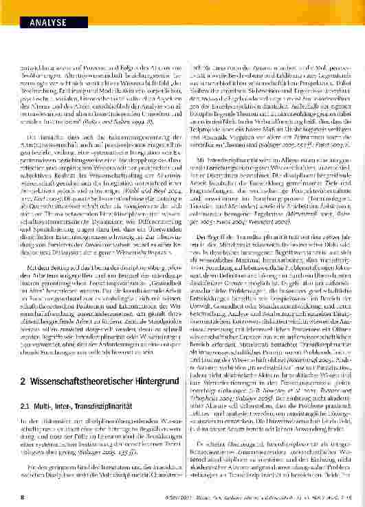 Vorschauseite 2: Alter(n) und Gesundheit Chancen und Hürden einer disziplinenübergreifenden Zusammenarbeit